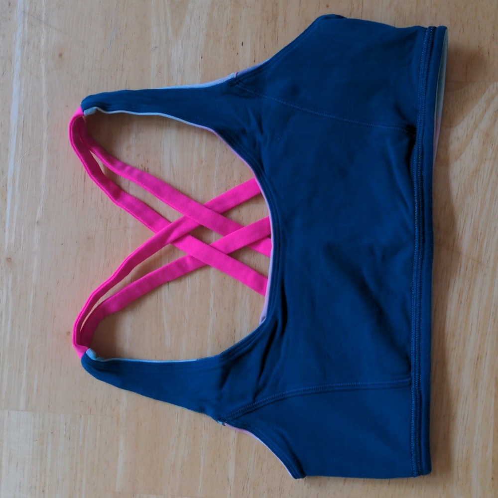Ivivva Reversible Vitality Sports Bra Blue/Mountains